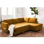 Voir la diapositive 3 : LISA DESIGN Anna - canapé d'angle droit - 5 places - convertible - en velours