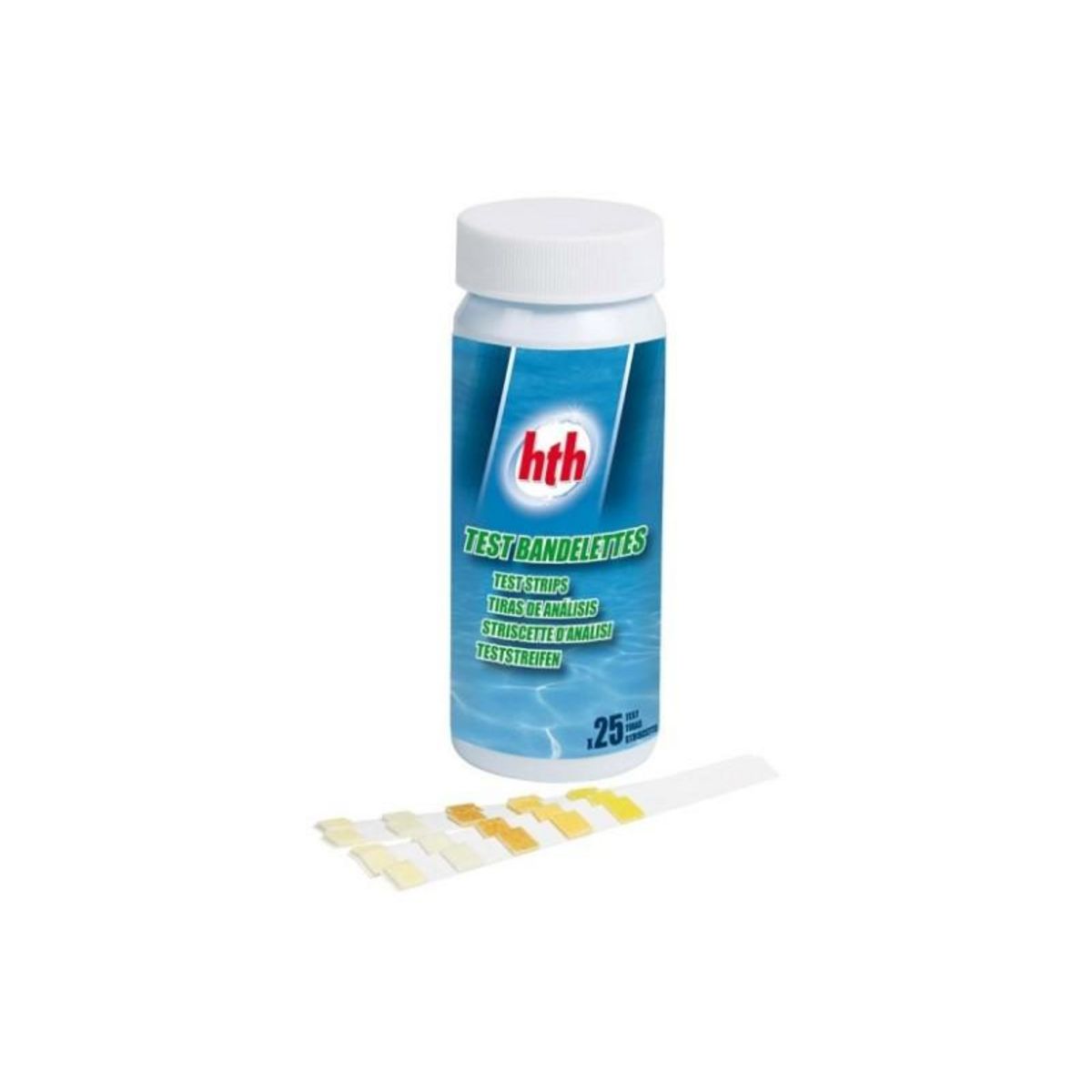 HTH 25 bandelettes de test pour analyse eau piscine et spa - HTH
