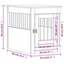 Voir la diapositive 6 : VIDAXL Meuble de cage pour chiens chene fume 55x80x68 cm