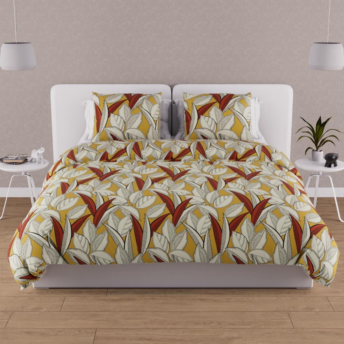 SOLEIL D'OCRE Parure housse de couette coton 57 fils TOGO, par Soleil d'ocre