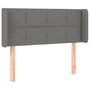 Voir la diapositive 2 : VIDAXL Tete de lit avec oreilles Gris fonce 83x16x78/88 cm Tissu