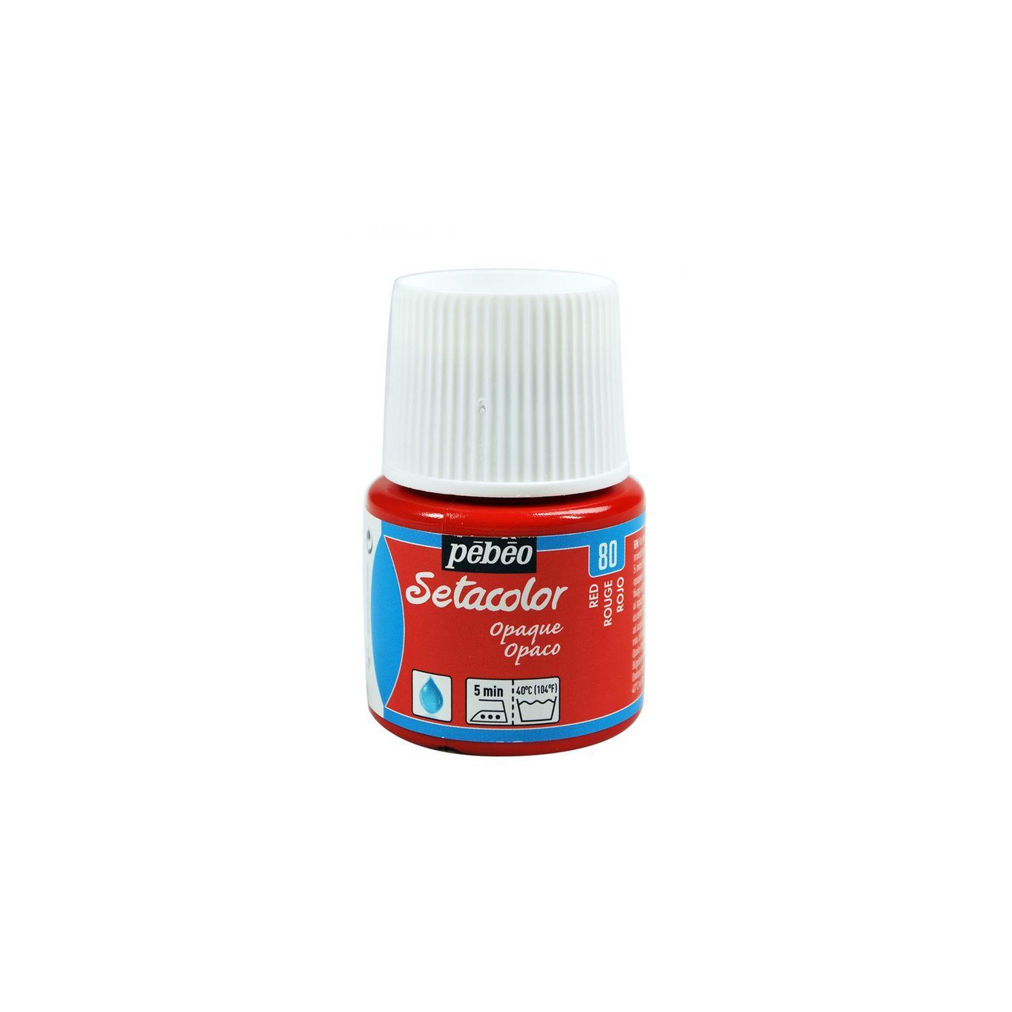 Pebeo Peinture textile Setacolor opaque - Rouge - 45 ml