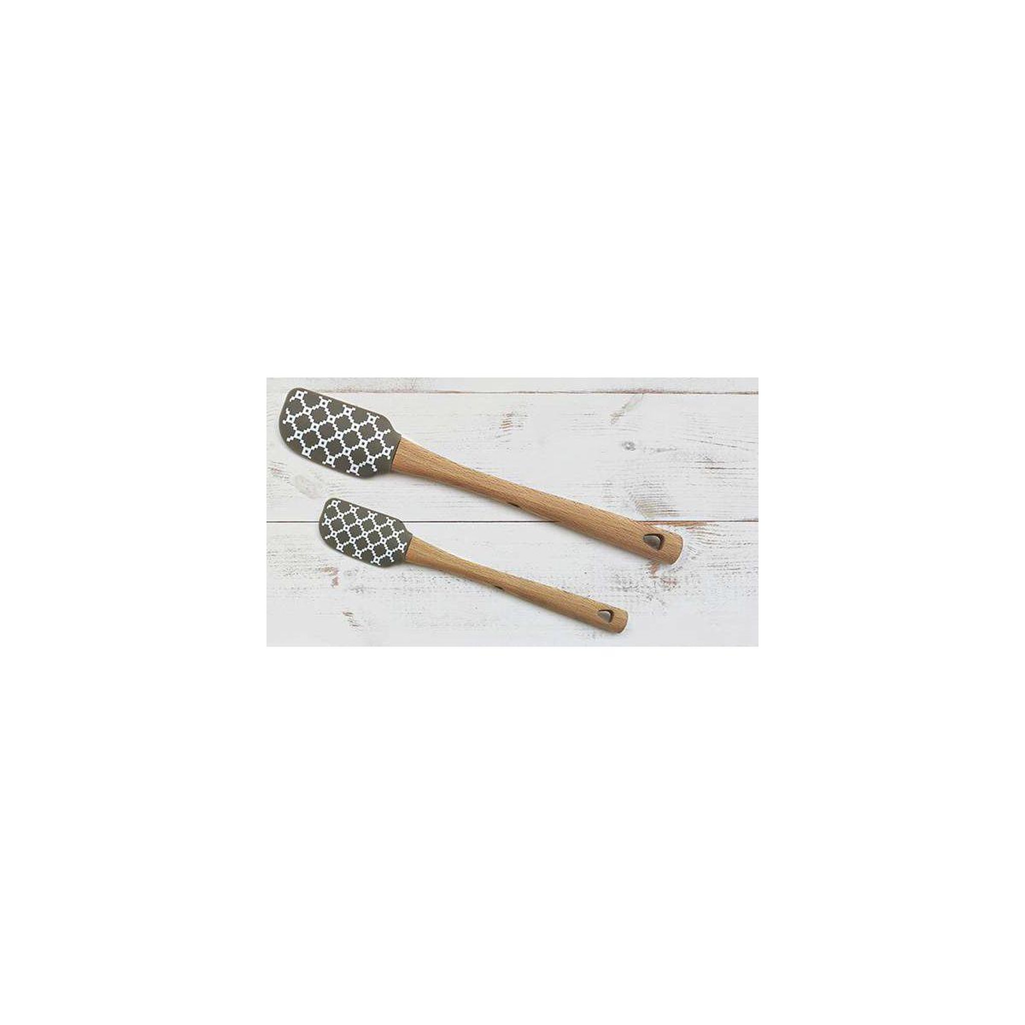 Voir la diapositive 2 : ESSENTIEL B Spatule 30cm Taupe silicone bois
