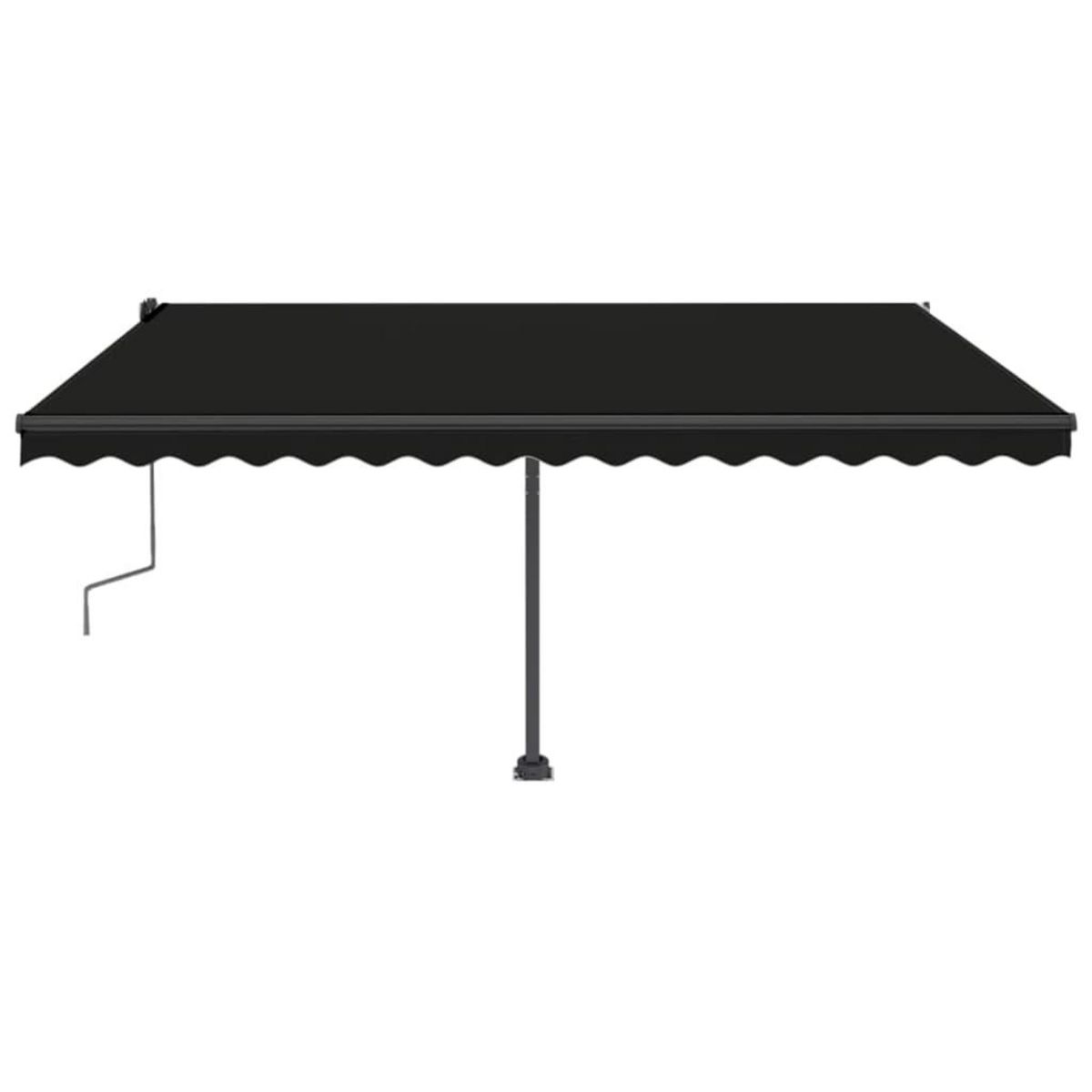 VIDAXL Auvent manuel retractable avec LED 400x350 cm Anthracite