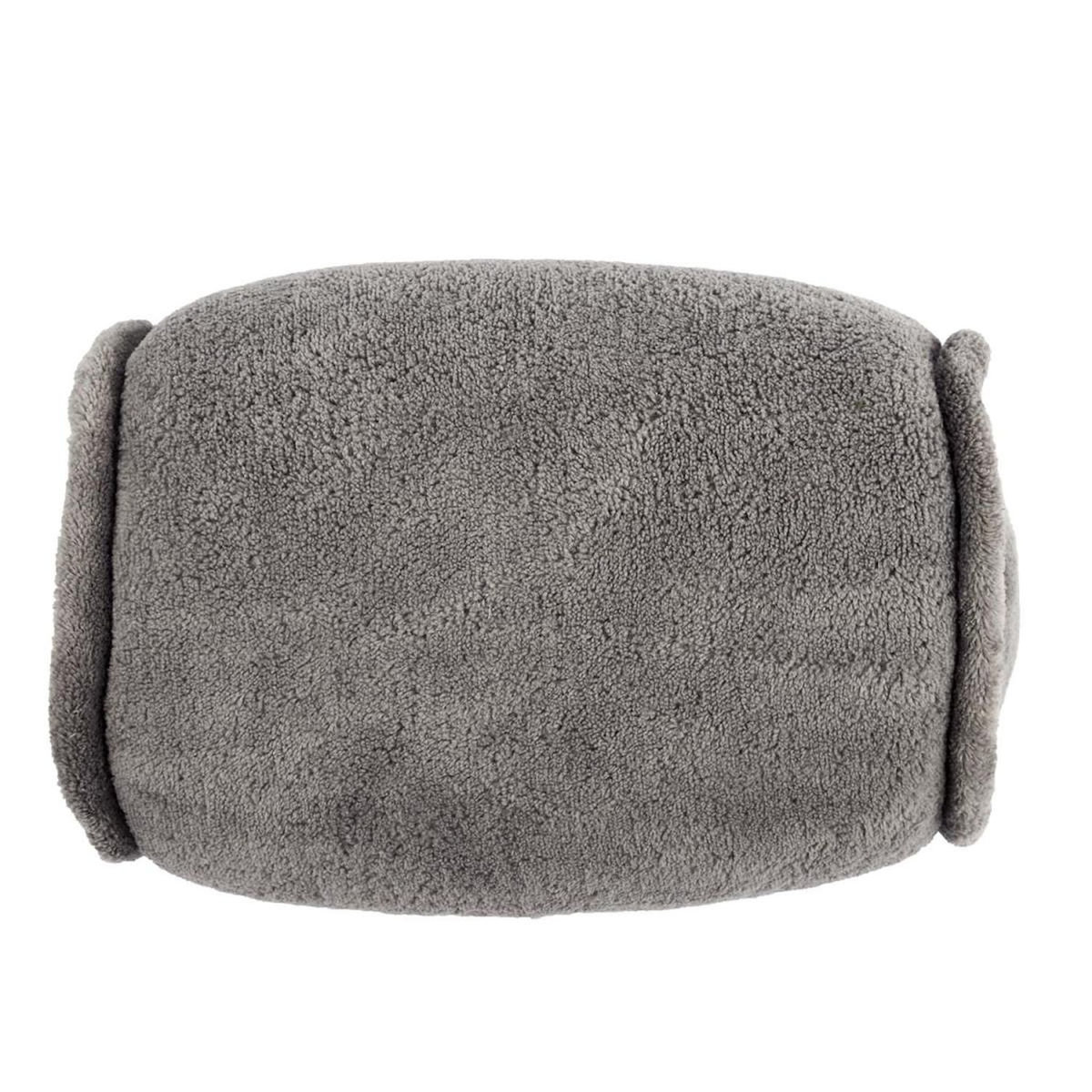 Paris Prix Coussin de Massage Rond  Vibrant  25cm Gris
