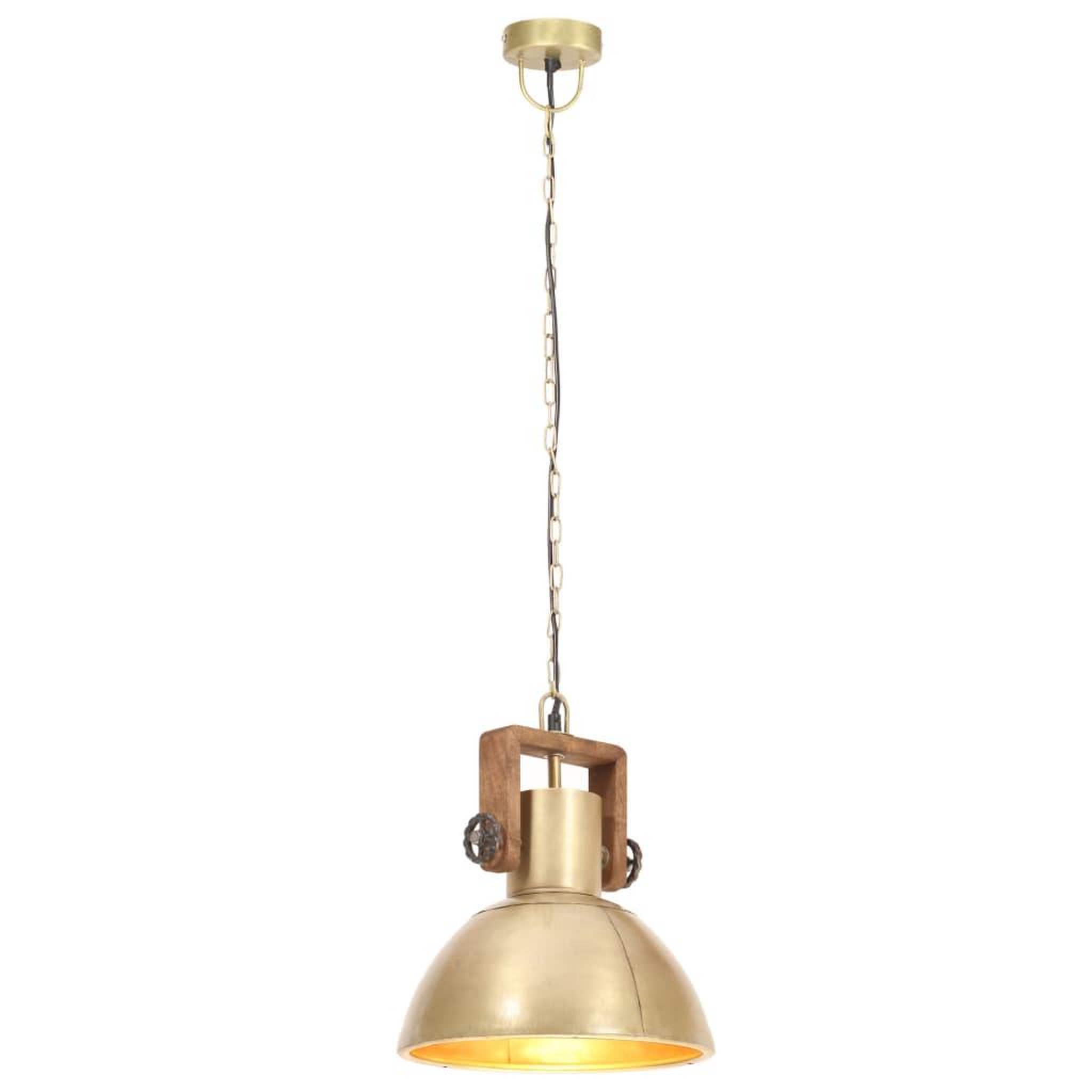 Voir la diapositive 3 : VIDAXL Lampe suspendue industrielle 25 W Laiton Rond 30 cm E27