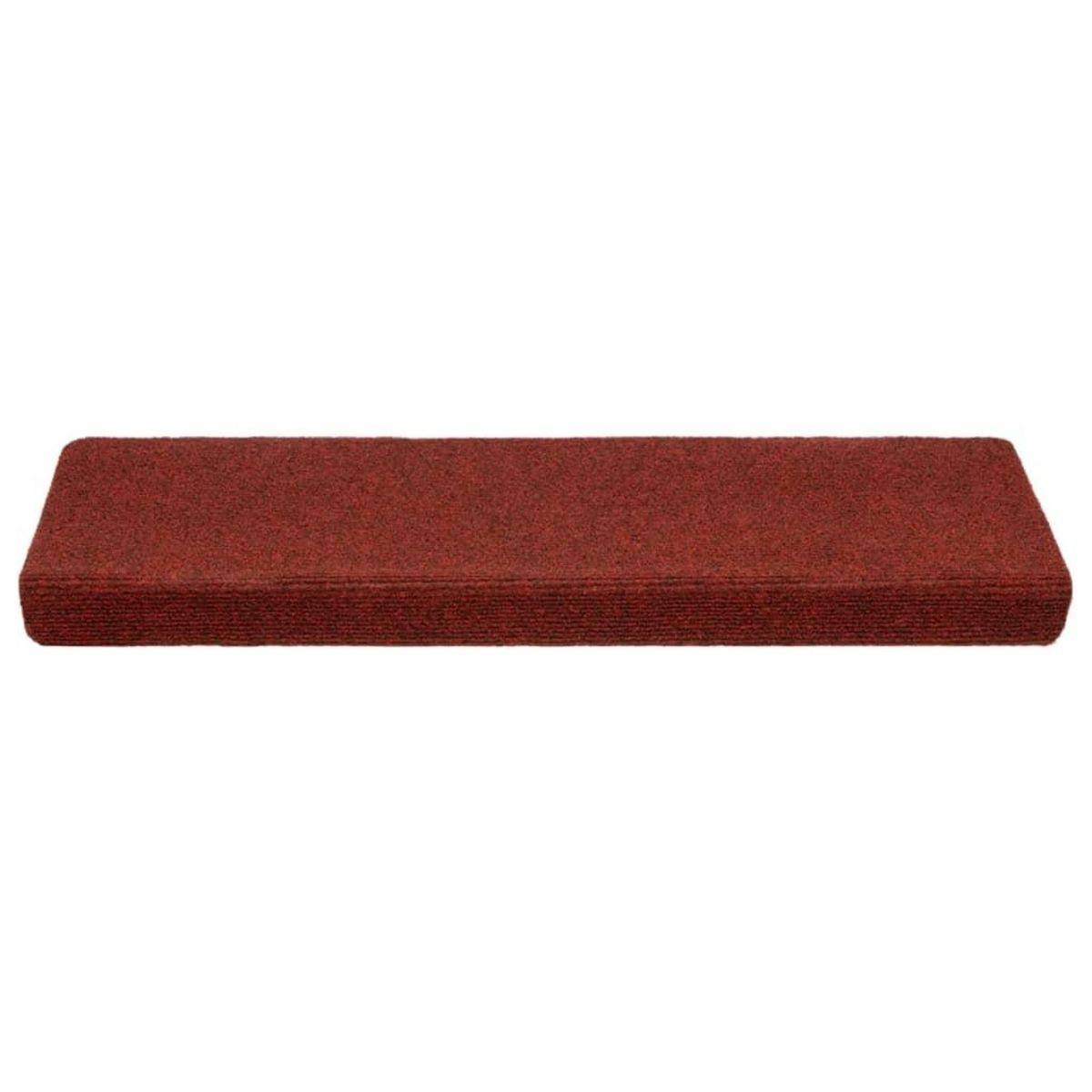 VIDAXL Tapis de marches d'escalier 5 pcs Bordeaux 65x21x4cm Aiguillete