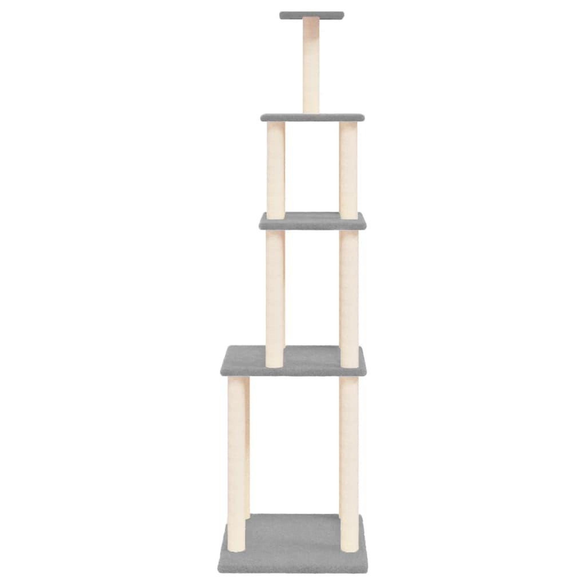 Voir la diapositive 4 : VIDAXL Arbre a chat avec griffoirs en sisal gris clair 183 cm