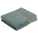 ACTUEL Drap de bain uni en coton qualité zéro twist 500 g/m². Coloris disponibles : Rouge, Bleu, Gris