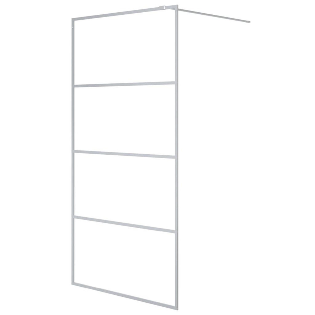 VIDAXL Paroi de douche Argente 100x195 cm Verre ESG transparent