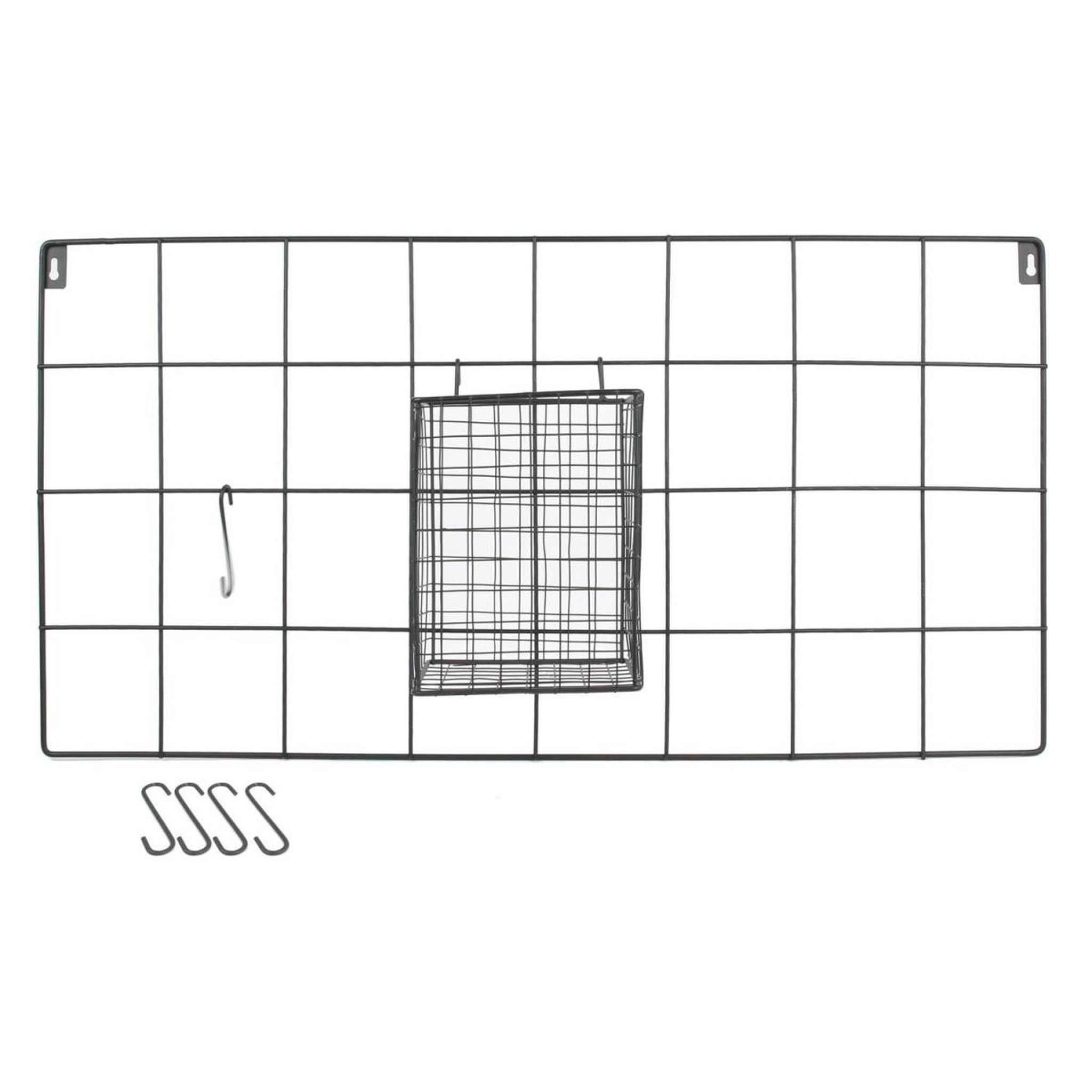 The Home Deco Factory Support mural 5 crochets design  filaire  60cm noir