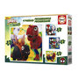 Voir la diapositive 3 : EDUCA Puzzles progréssifs - EDUCA - Dino Spidey - 12+16+20+25 pieces