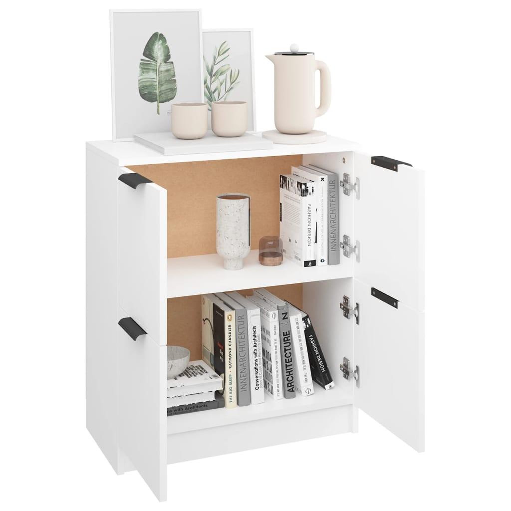 Voir la diapositive 4 : VIDAXL Buffet Blanc 60x30x70 cm Bois d'ingenierie