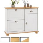 IDIMEX Meuble à chaussures en pin COLMAR. Coloris disponibles : Bicolore, Blanc