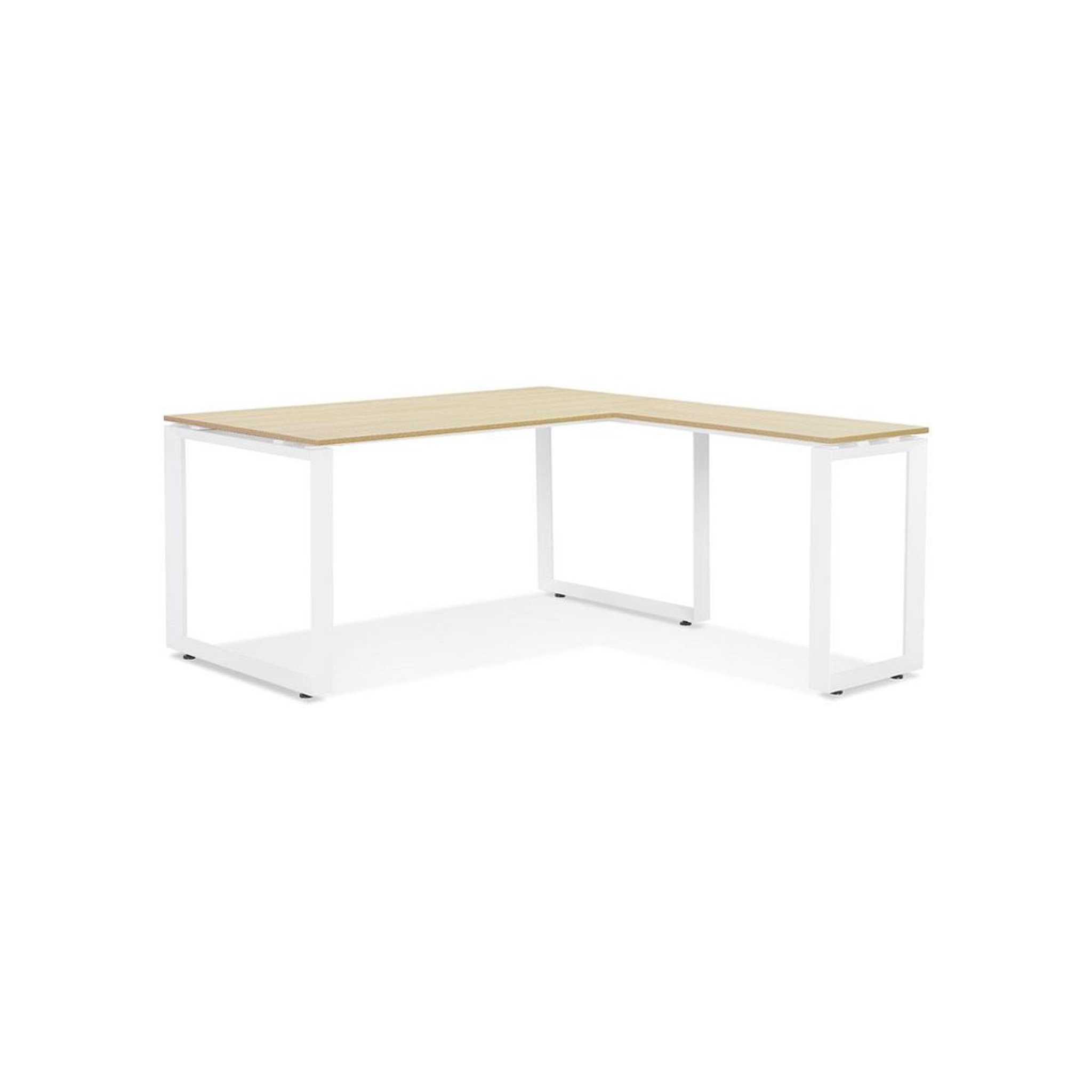 Voir la diapositive 4 : Paris Prix Bureau d'angle design  abigano  170cm naturel & blanc
