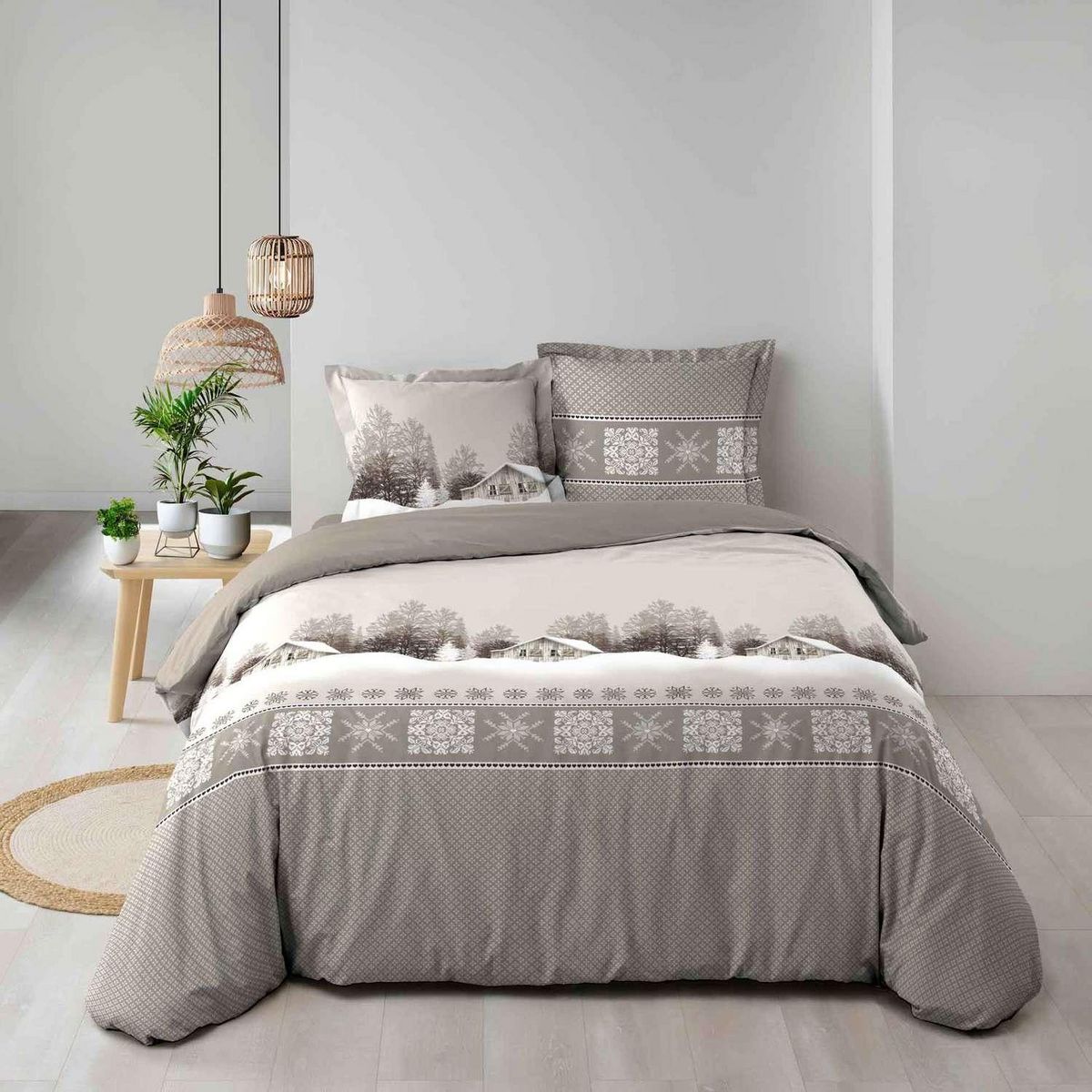 Douceur d'Intérieur Parure de lit FROST - 100% coton - 220 x 240 cm