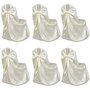 Voir la diapositive 1 : VIDAXL Housse de chaise creme pour le banquet de mariage 6 pieces