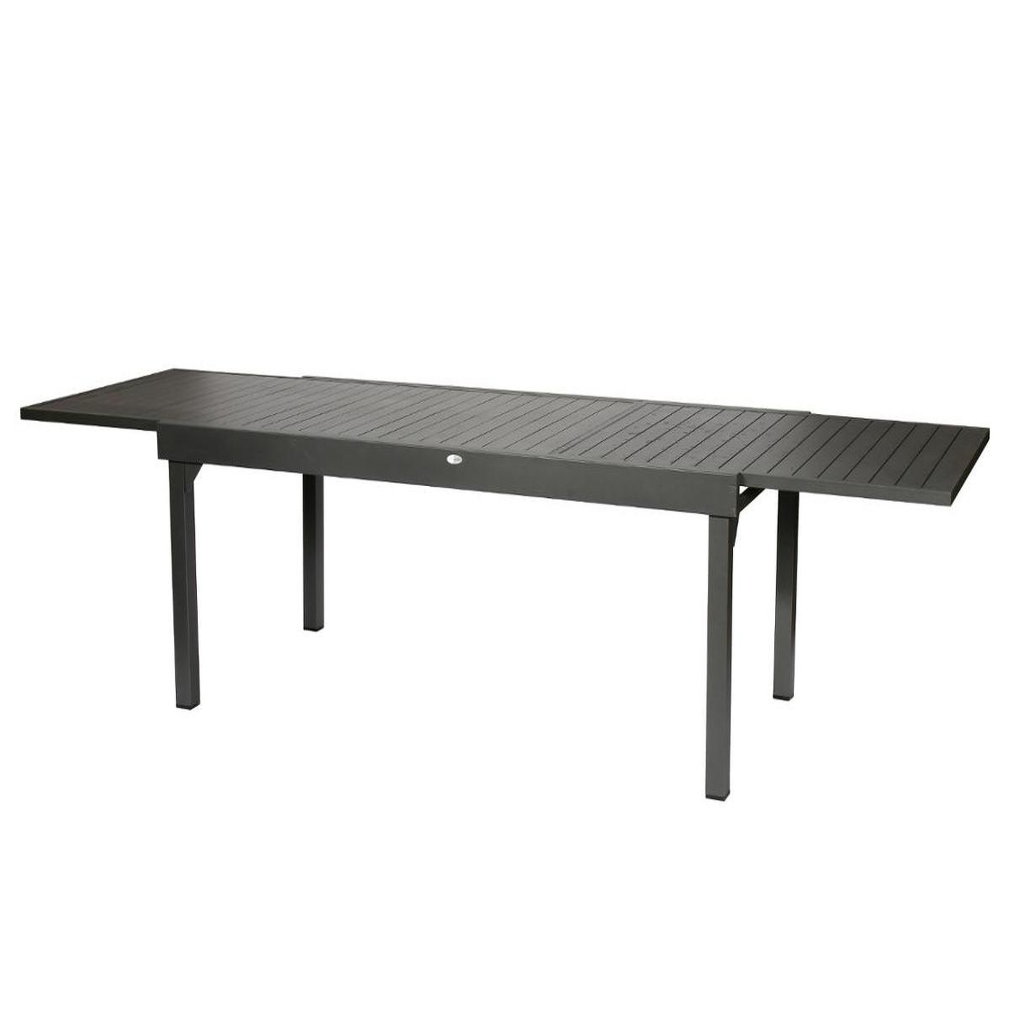 HESPERIDE Table extensible rectangulaire alu Piazza 10/12 places Graphite - Hespéride