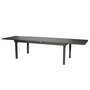 Voir la diapositive 1 : HESPERIDE Table extensible rectangulaire alu Piazza 10/12 places Graphite - Hespéride