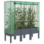Voir la diapositive 1 : VIDAXL Jardiniere surelevee avec housse aspect rotin 120x40x140 cm