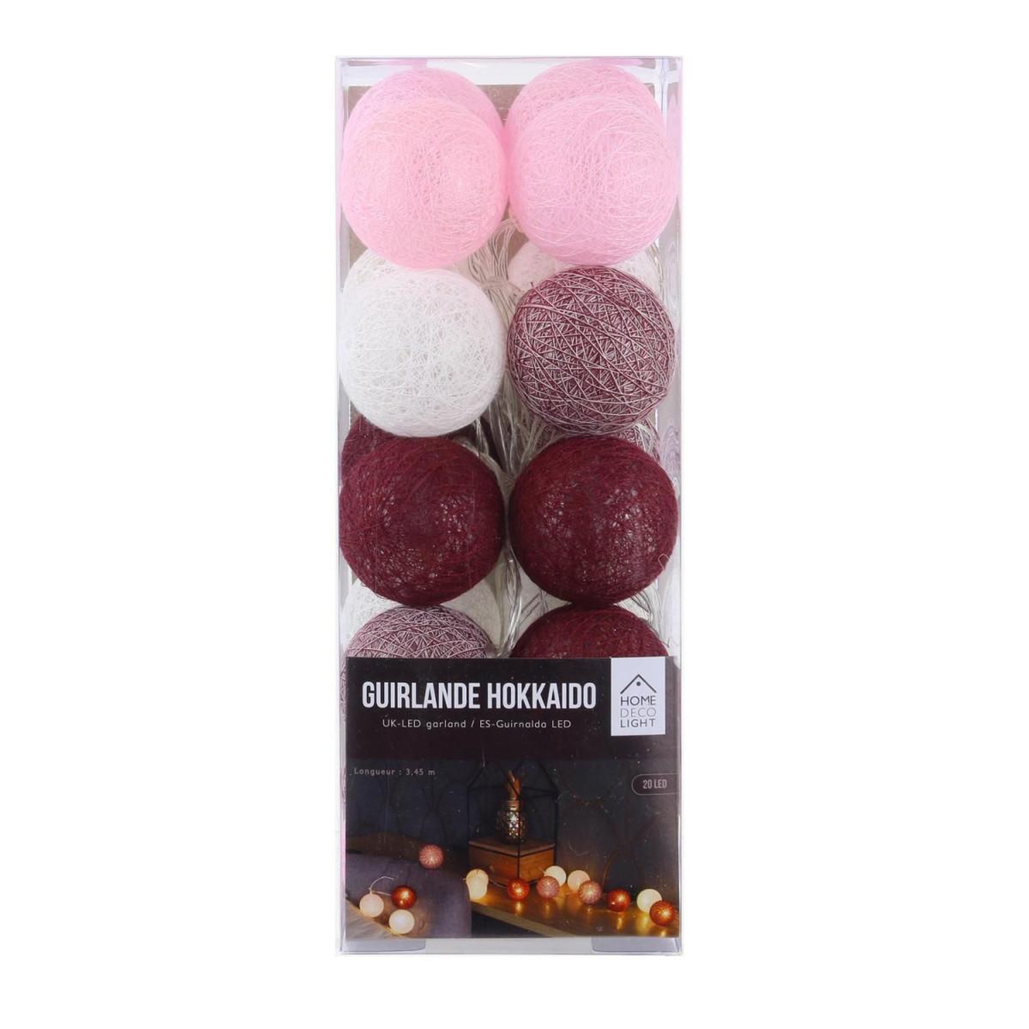 Voir la diapositive 5 : The Home Deco Factory Guirlande lumineuse led  hokkaido  345cm rose