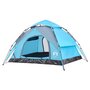 Voir la diapositive 4 : VIDAXL Tente de camping a dome 3 personnes bleu liberation rapide