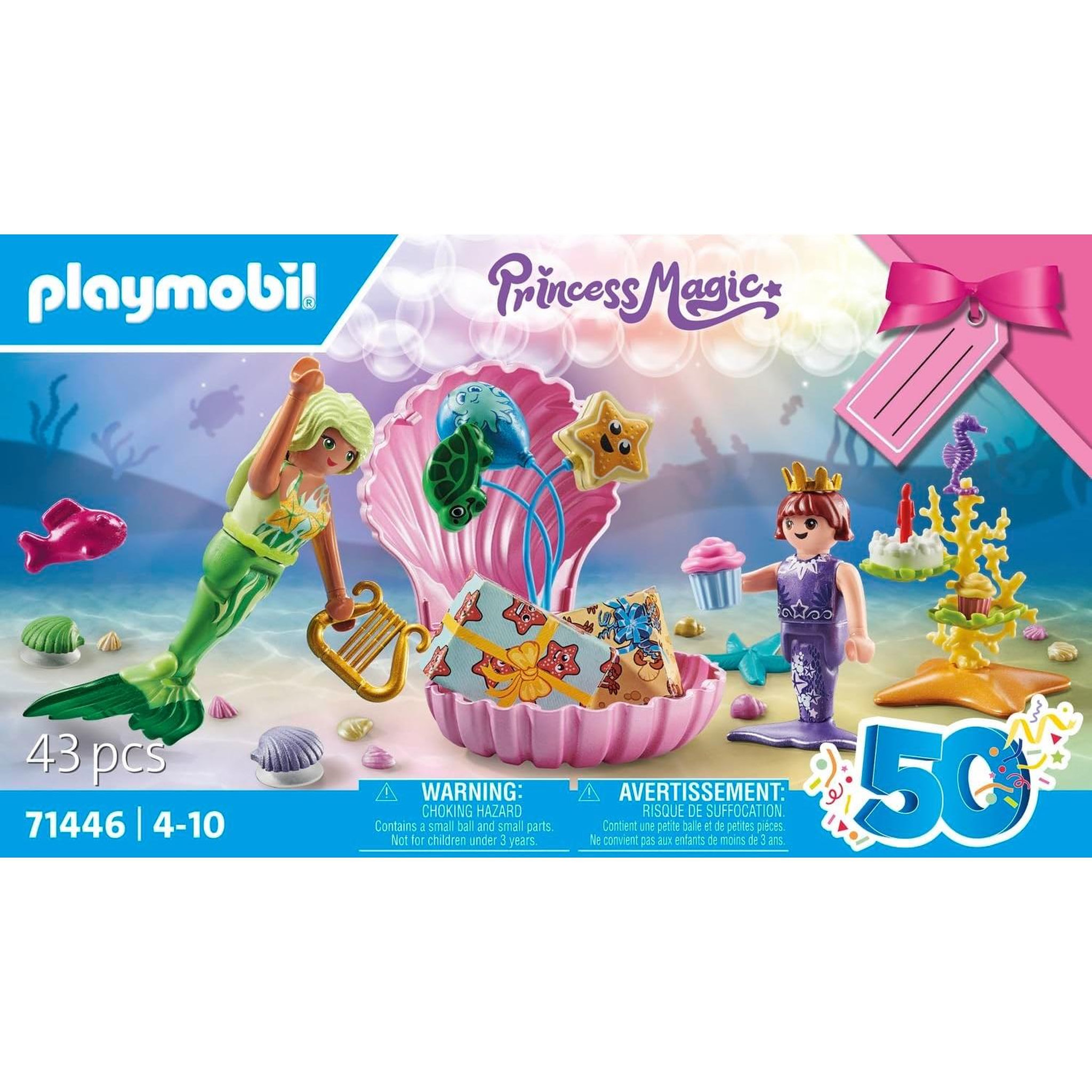 Voir la diapositive 4 : PLAYMOBIL Sirènes et décorations de fête - Princess Magic