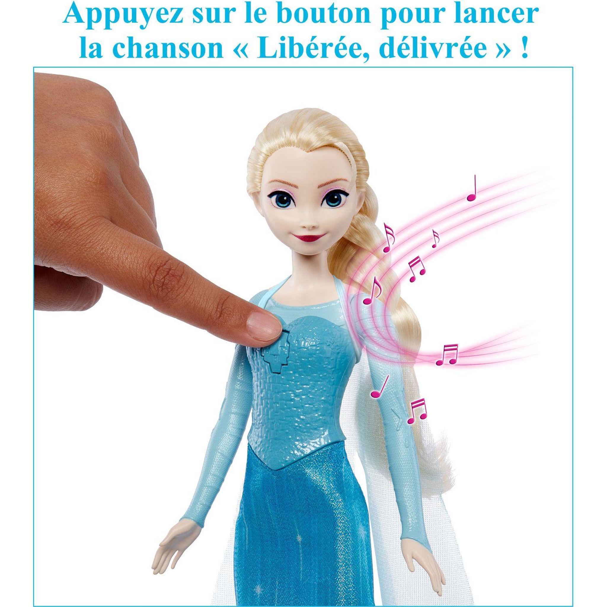 Voir la diapositive 5 : DISNEY PRINCESS Poupée Elsa chantante Reine des Neiges
