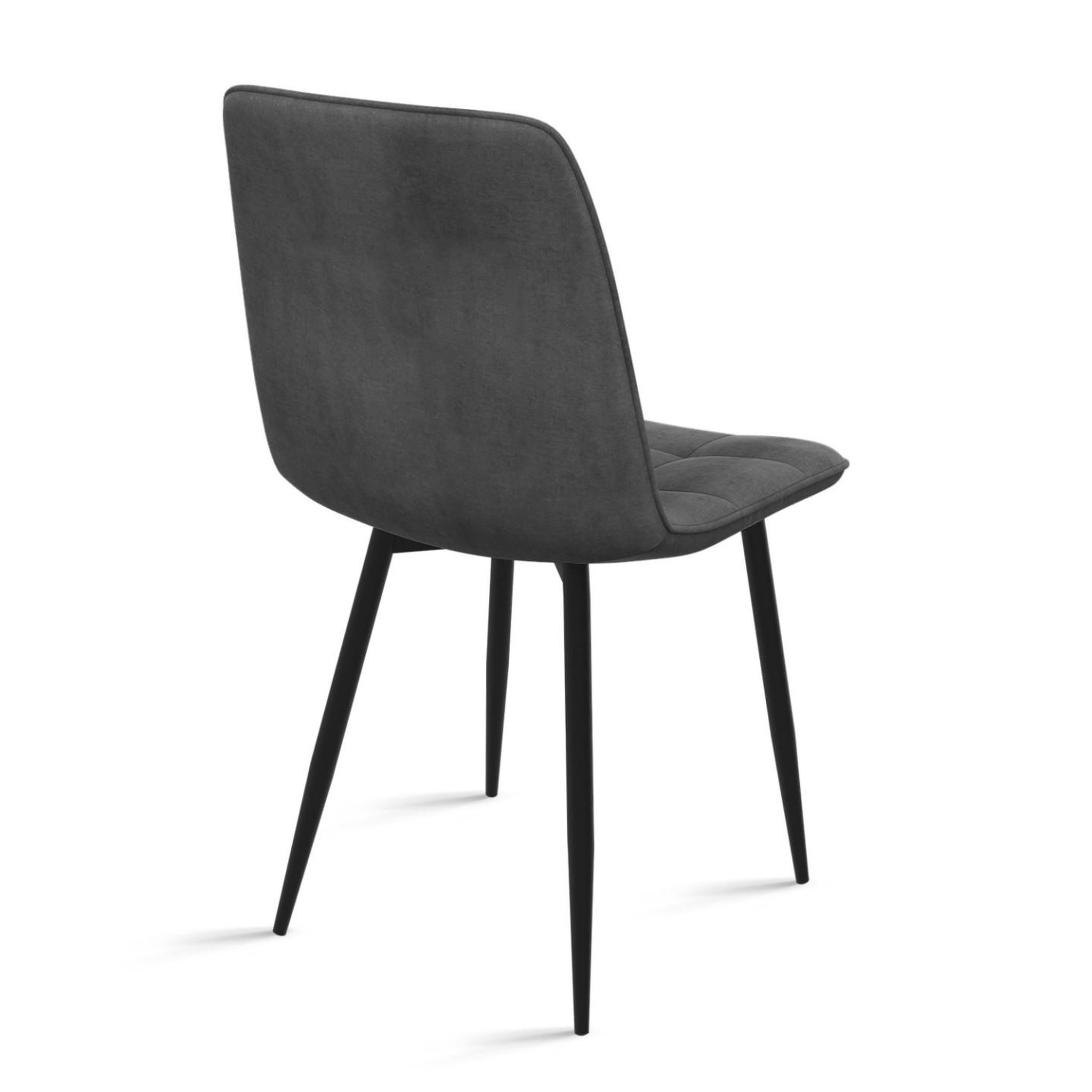 Voir la diapositive 4 : ID MARKET Lot de 6 chaises mila en velours gris foncé pour salle à manger