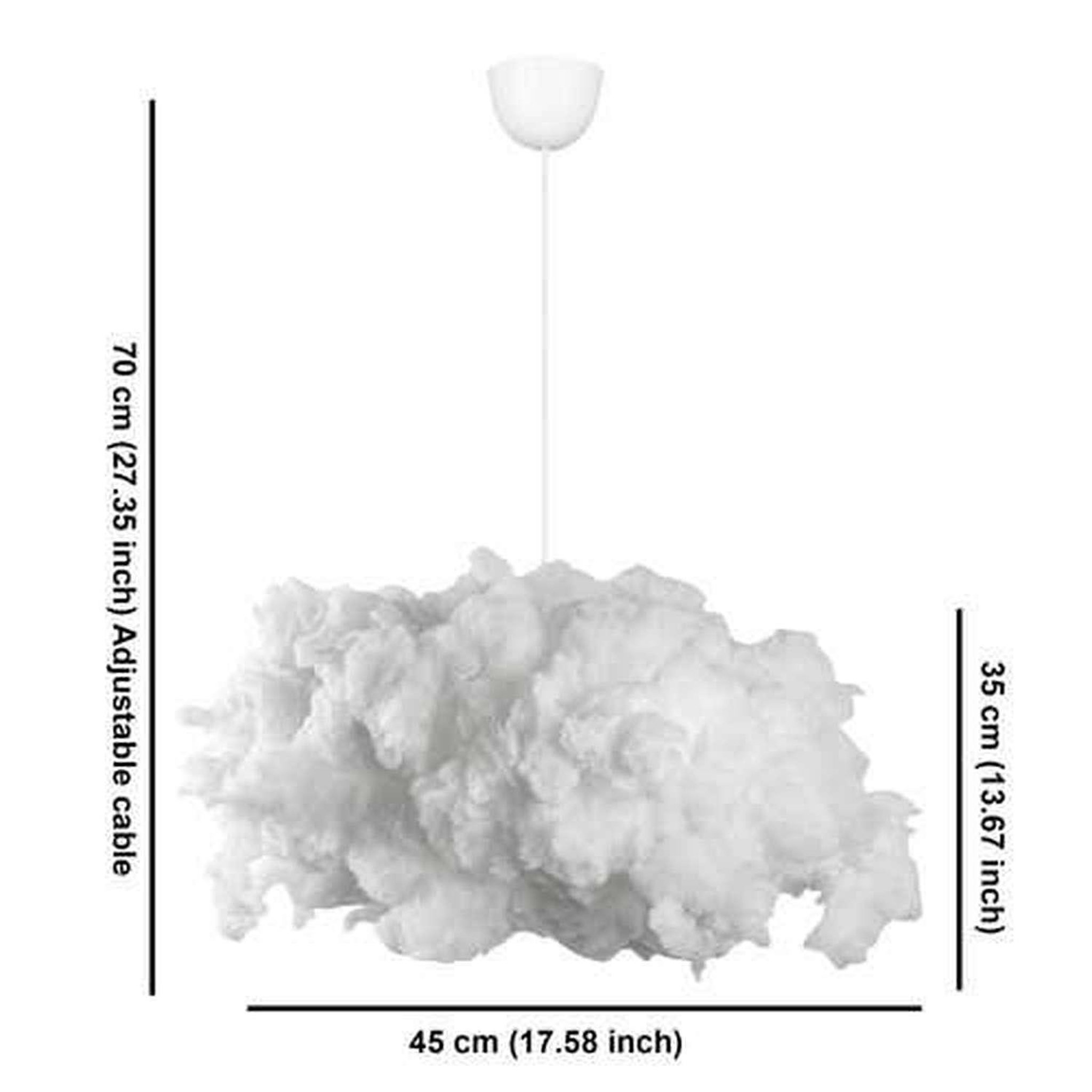 Voir la diapositive 3 : TOILINUX Suspension Nuage en coton - Blanc