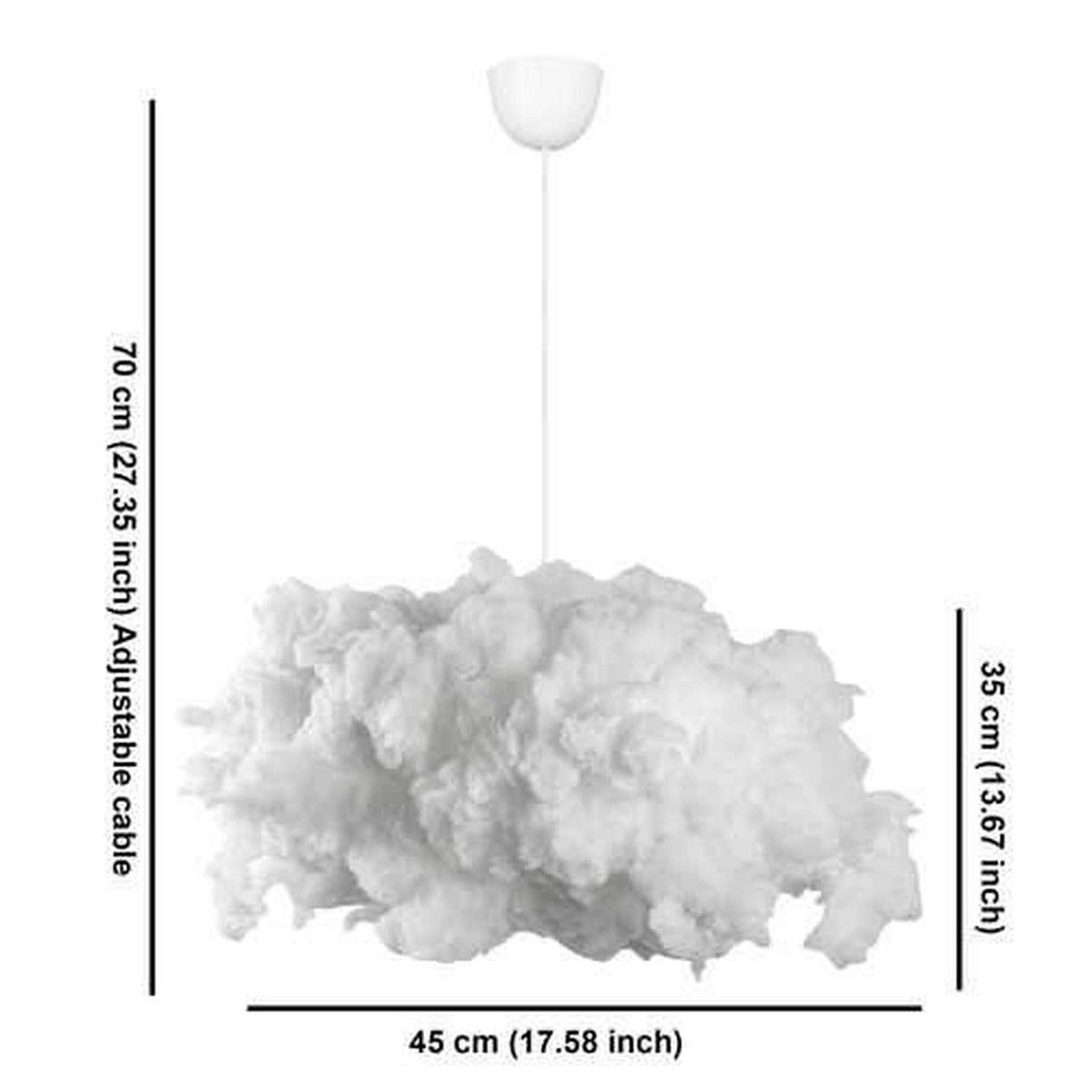 TOILINUX Suspension Nuage en coton - Blanc