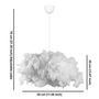 Voir la diapositive 3 : TOILINUX Suspension Nuage en coton - Blanc