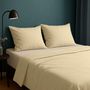 Voir la diapositive 3 : Home collection Drap plat 100% coton uni