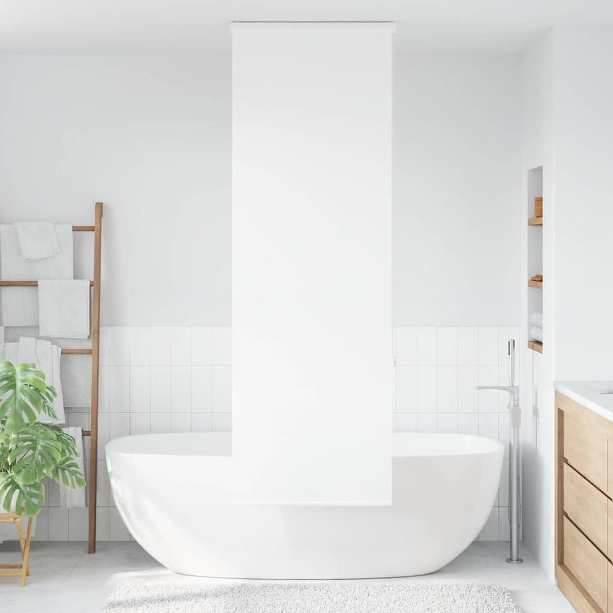 Voir la diapositive 2 : VIDAXL Store enrouleur de douche avec cassette largeur du tissu 66 cm