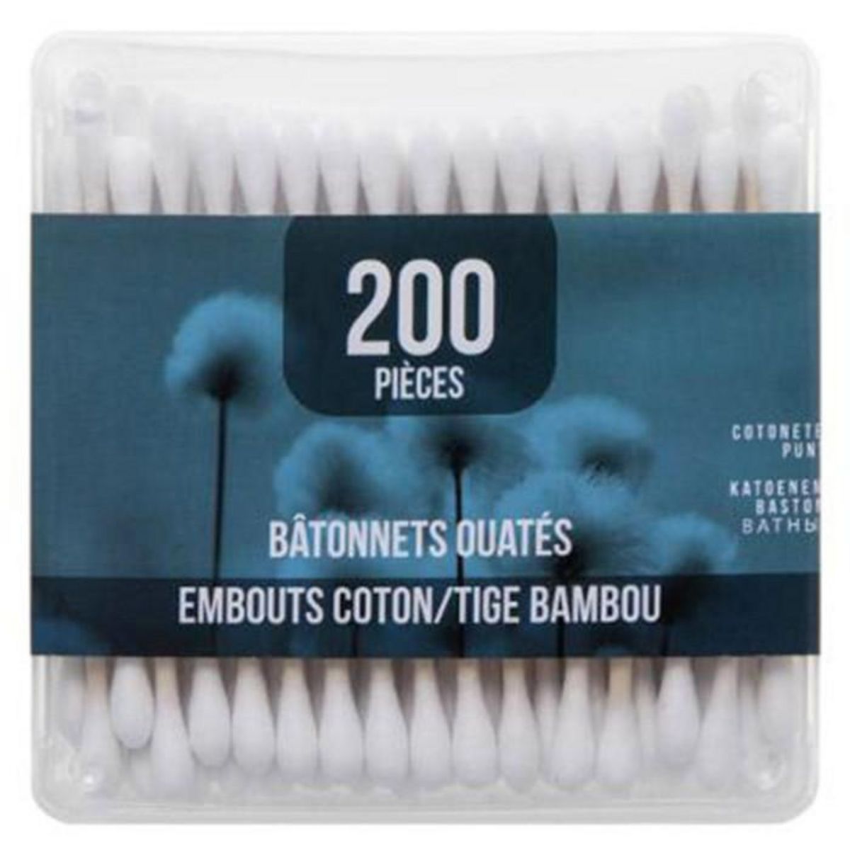 FIVE Lot de 400 Cotons-Tiges  Bambou  7cm Blanc