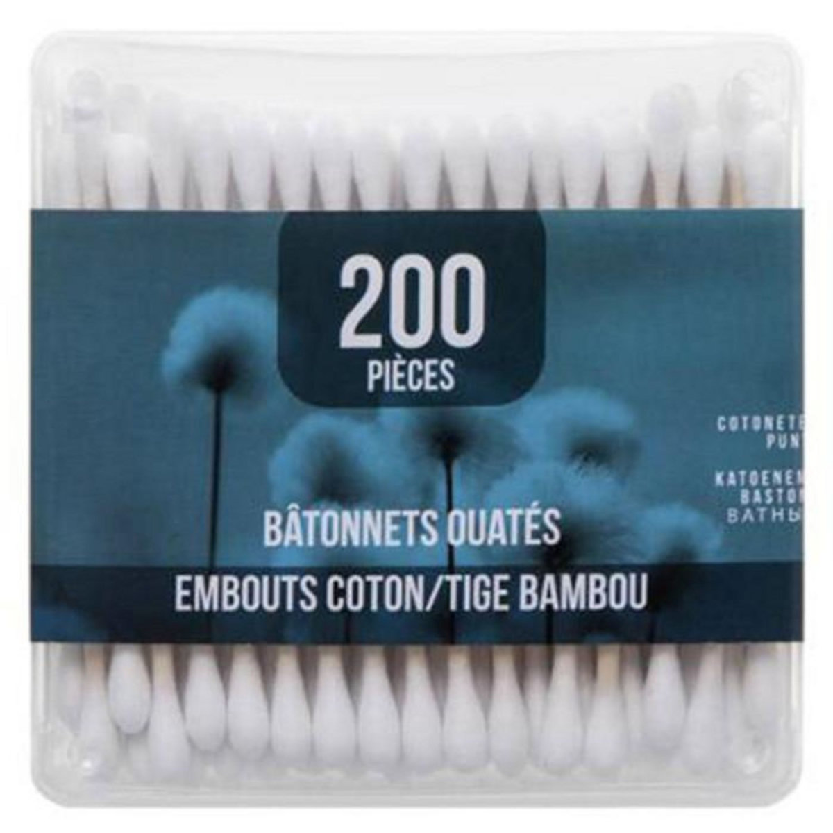 FIVE Lot de 400 Cotons-Tiges  Bambou  7cm Blanc