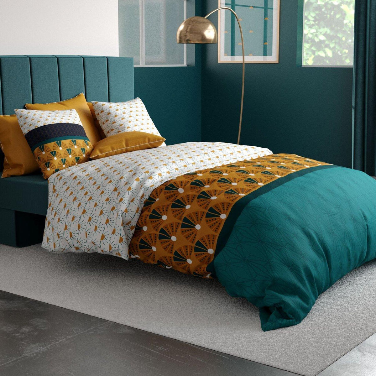 ATELIER DU COTON Parure housse de couette 100% coton 57fils , madra