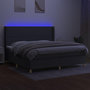 Voir la diapositive 3 : VIDAXL Sommier a lattes de lit matelas LED Gris fonce 200x200 cm Tissu