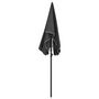 Voir la diapositive 3 : VIDAXL Parasol de jardin avec mat 200x130 cm anthracite