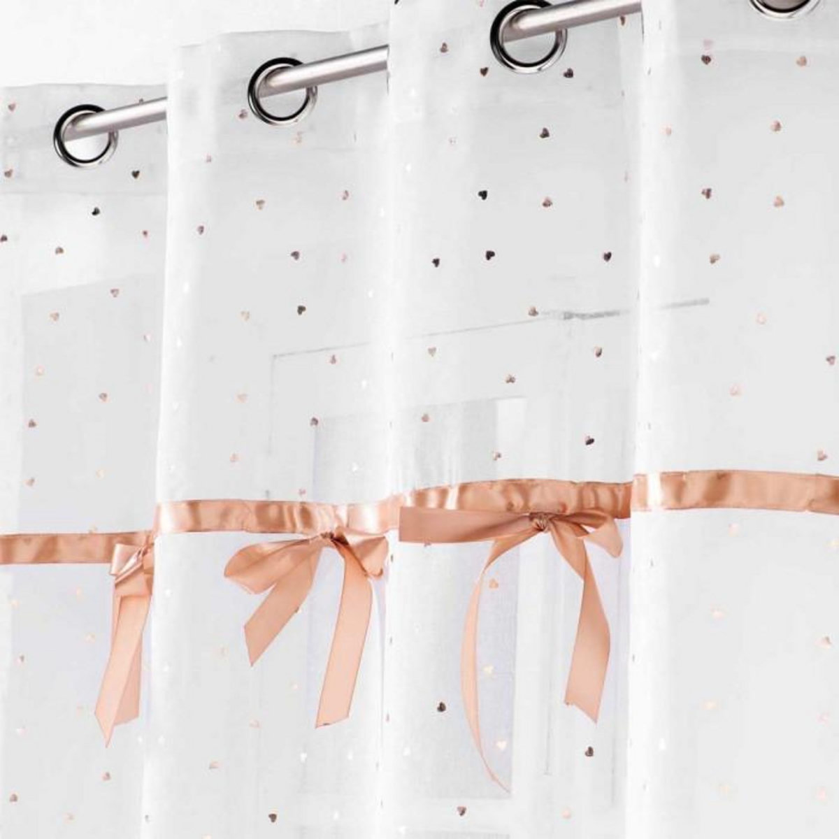 Paris Prix Rideau Voilage Enfant  Little Miss  140x240cm Blanc