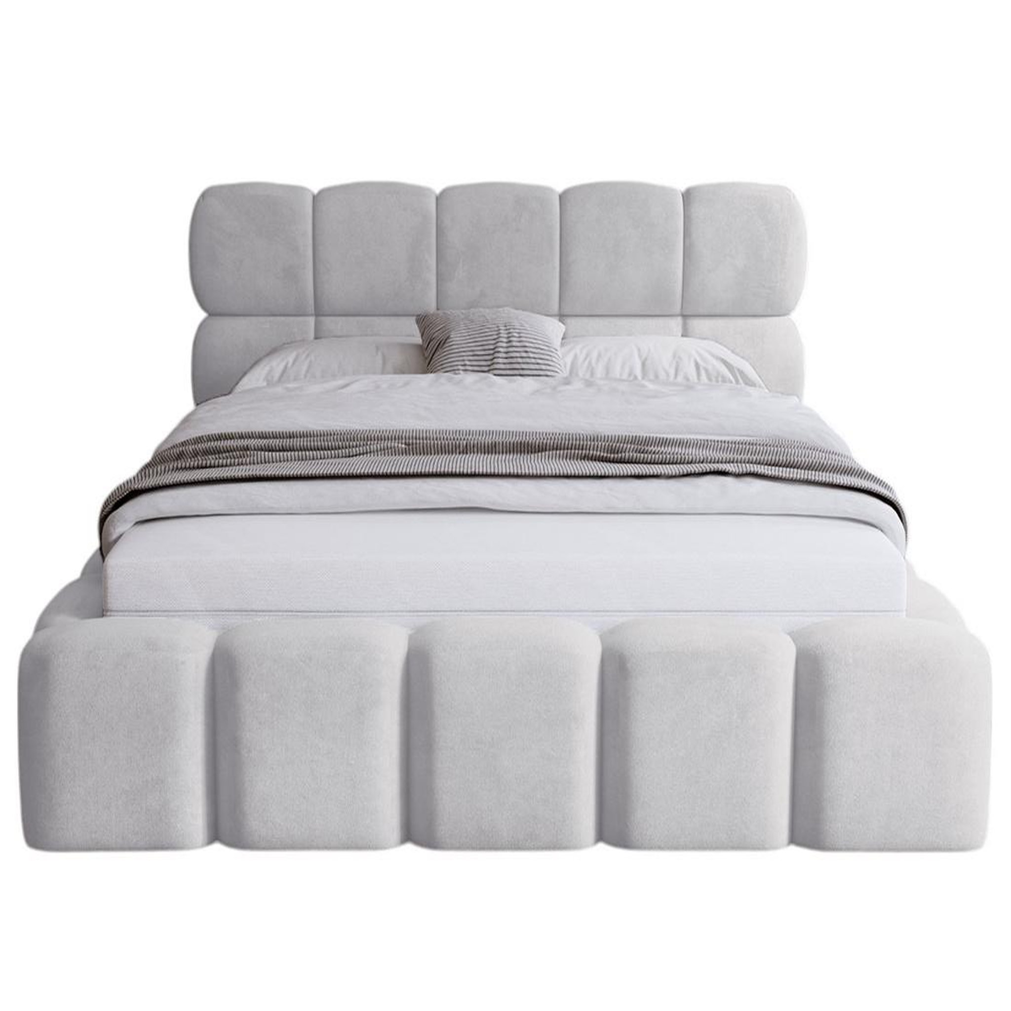 Voir la diapositive 3 : BEST MOBILIER Mariposa - lit coffre - 140x200 cm - sommier inclus - en velours