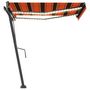 Voir la diapositive 3 : VIDAXL Auvent manuel retractable avec LED 300x250 cm Orange et marron