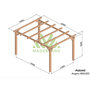 Voir la diapositive 2 : JARDIDECO Pergola en bois lamellé-collé Angers 400 x 300 cm - Maderland