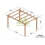 Voir la diapositive 2 : JARDIDECO Pergola en bois lamellé-collé Angers 400 x 300 cm - Maderland