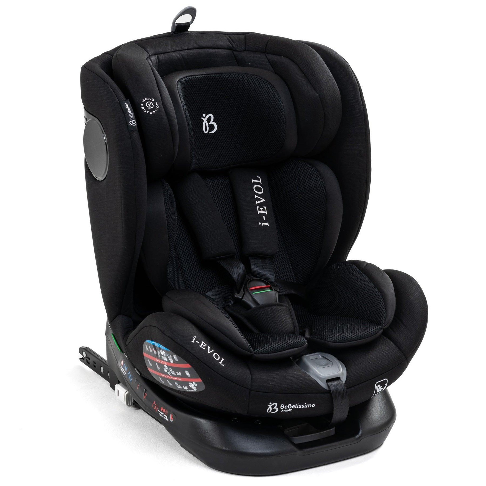 Voir la diapositive 2 : BEBELISSIMO Siège auto Isofix - pivontant 360 ° - 40-150 cm -  0-36kg  i- Evol - noir