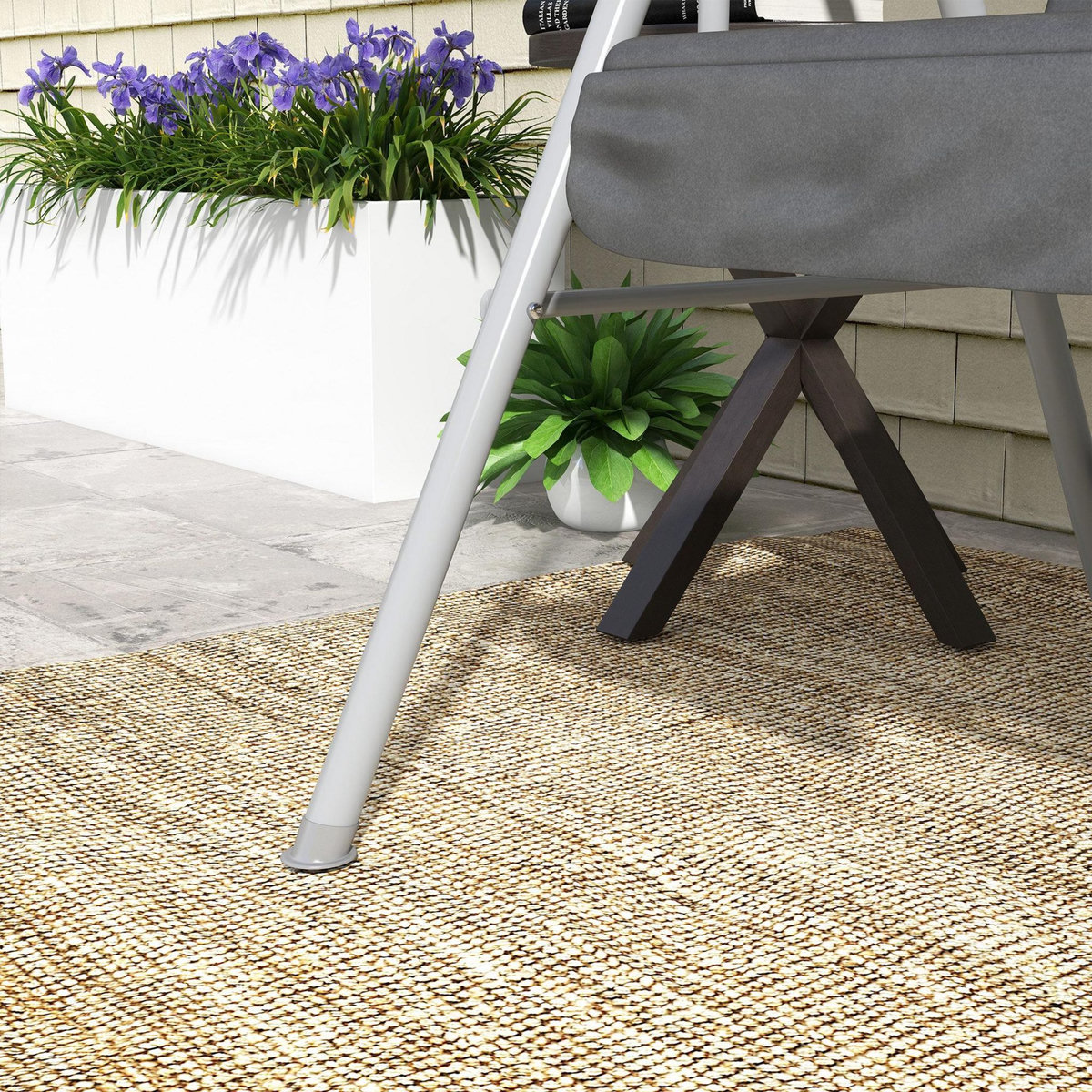 OUTSUNNY Balancelle design de jardin 2 places inclinaison toit réglable tablette porte-gobelet rangement métal gris