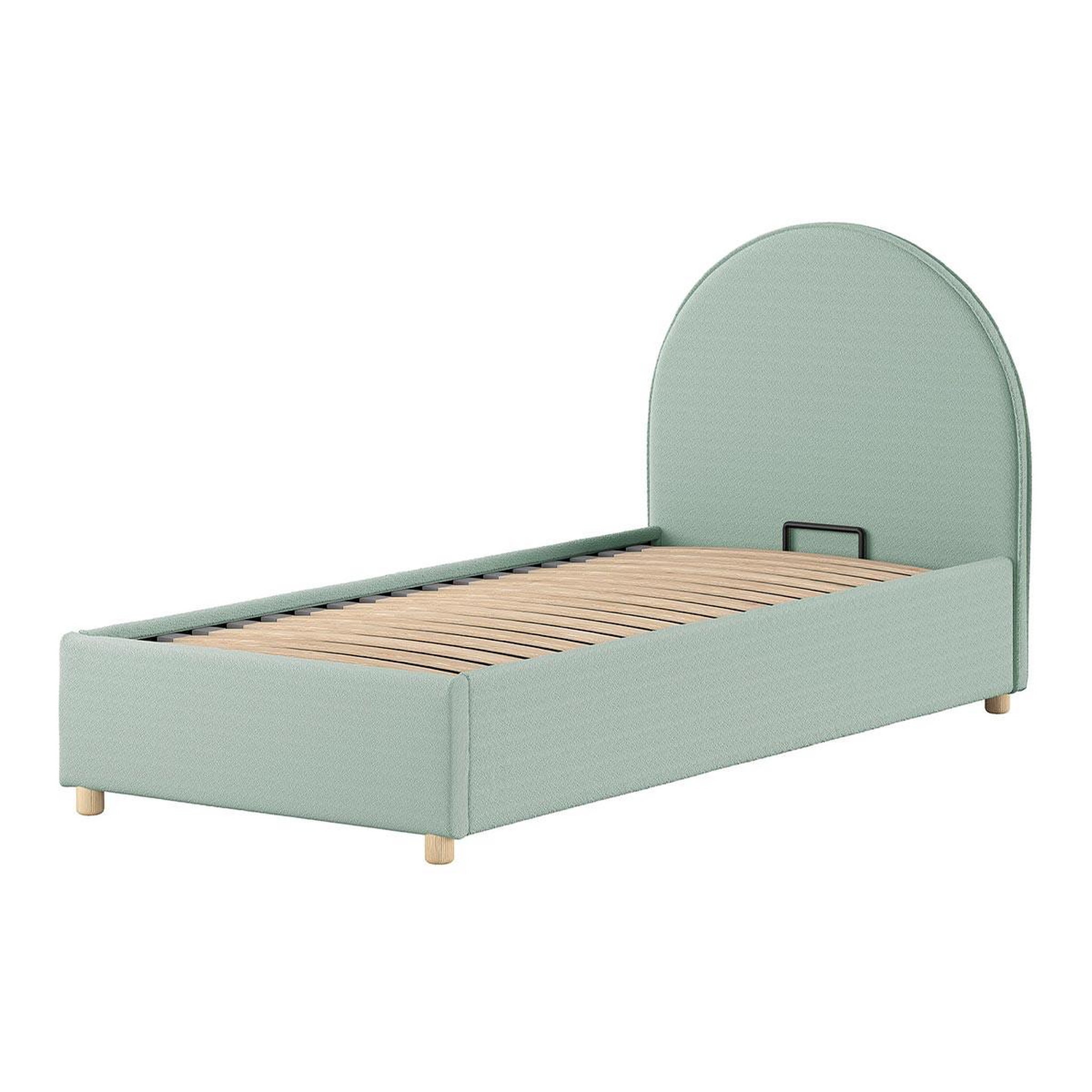 Paris Prix Lit coffre enfant bouclé  moon  90x200cm vert