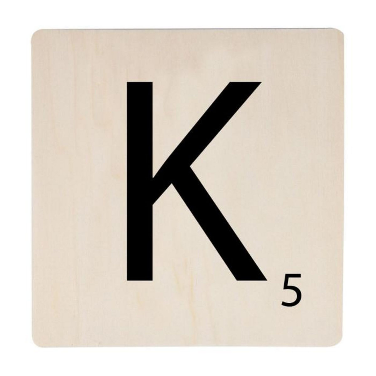 Paris Prix Décoration Murale en Bois  Lettre K  15x15cm Naturel