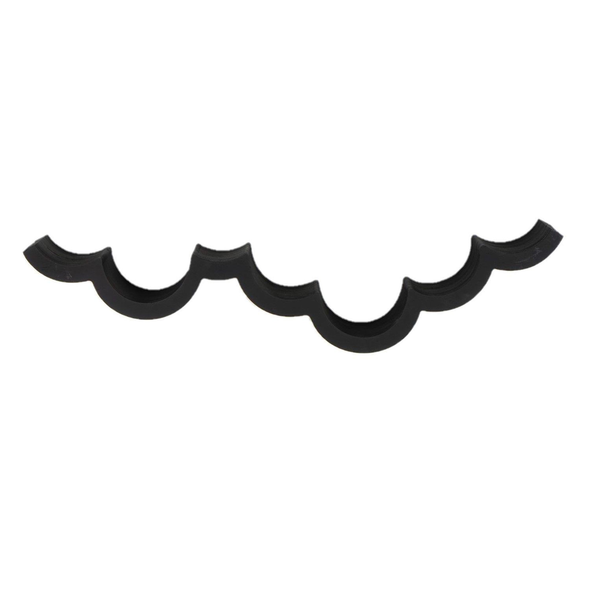 TOILINUX Etagère nuage pour wc en bois - noir