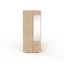 Voir la diapositive 4 : Armoire 2 portes 1 miroir 2 tiroirs L90cm FLAVIE